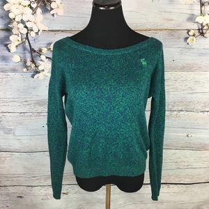 🎒 A&F Oversized Green Blue Sweater